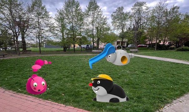 14. Tři nové herní prvky pro děti v parku u soudu